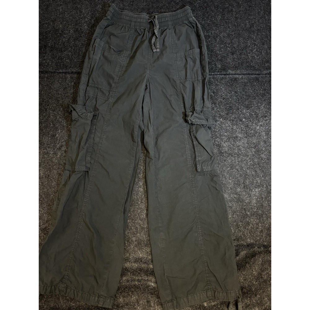 AERIE Gray TWILL Elastic Waist GO-FOR-IT BAGGY High-Rise CARGO XS‎ 0595